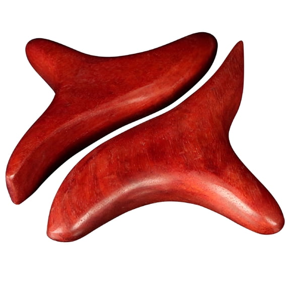 XIRQI Wood Massage Tool Wooden Massager Brown 2Pcs 5.51X3.15X0.98in
