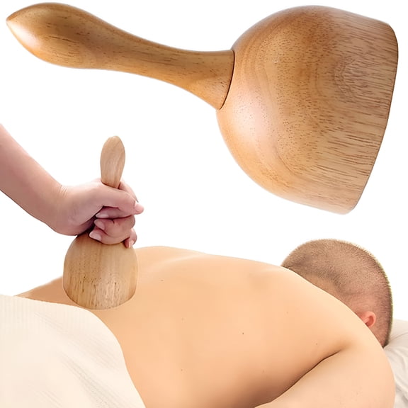 XIRQI Wooden Handheld Massage Cup-Wooden Lymphatic Drainage Massager-Handheld Wood Therapy Massage Tools for Fat Sculpting and Anticellulite Shaping