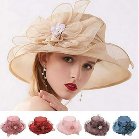 XIRQI unisex Travelwant Organza Church Fascinator Hats