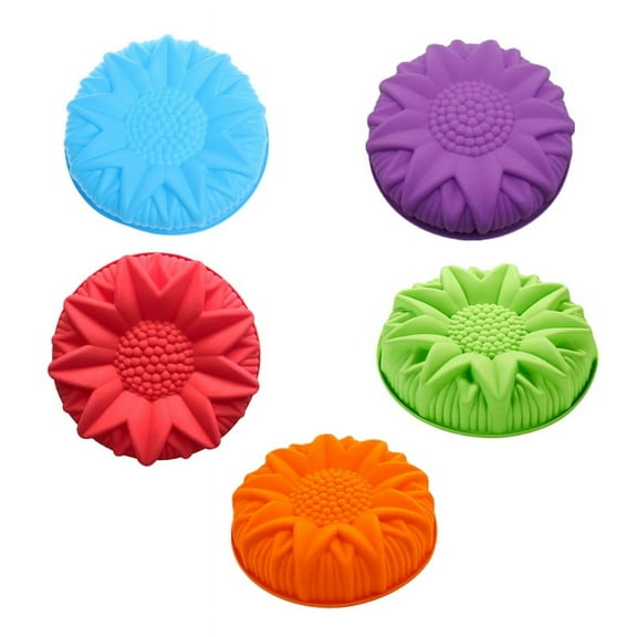 XISAOK 10" Large Sunflower Silicone Fondant Cake Mold Chocolate Dessert Mould DIY Tools
