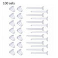 thumbnail image 1 of XISAOK 100 Kits Clear Plastic Earrings Includes Clear Ear Pins & Ear Safety Backs, 1 of 8