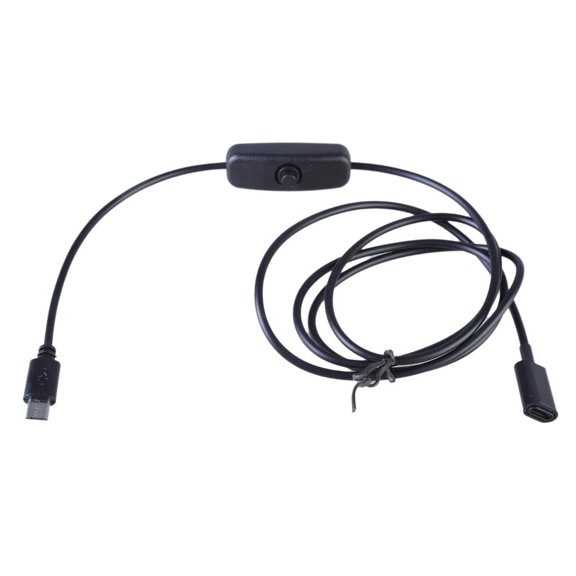 XISAOK 112cm Total Length 5V3A Type C to USB Power Cord Charging Cable Line Black