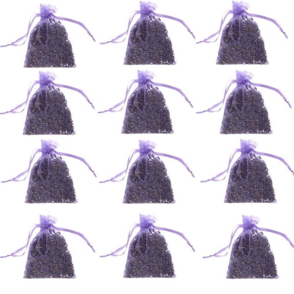 XISAOK 12 Pieces Lavender Sachet Filled with Premium Grade Dried Lavender Easy to Use