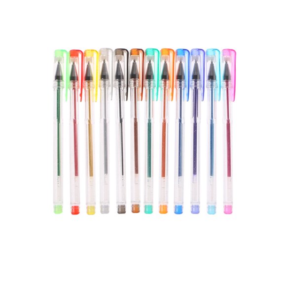 XISAOK 1Pc 0.5mm Luminous Flash Colour Party Neon Clip Gel Ink Pen Writing Ballpoint Of