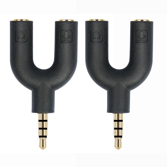 XISAOK 35mm Cable Adapter For Phone Computer 3.5mm TRRS Headphone And Microphone Split