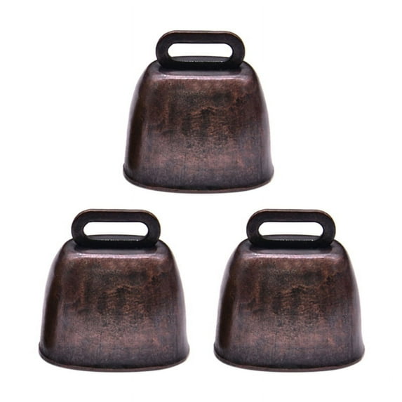 XISAOK 3Pcs Durable Brass Bells for Farm Animal Cattle Goat Farm Loud Bronze Bell