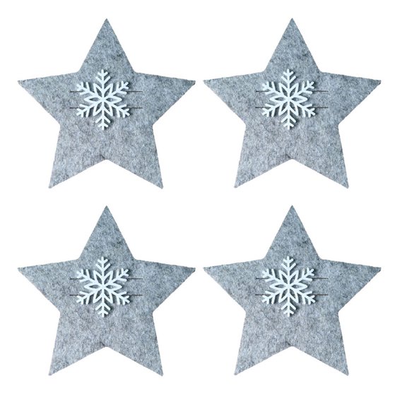 XISAOK 4 Pieces Five Pointed Star Tableware Covers Party Tableware Desktop Cutlery Bag
