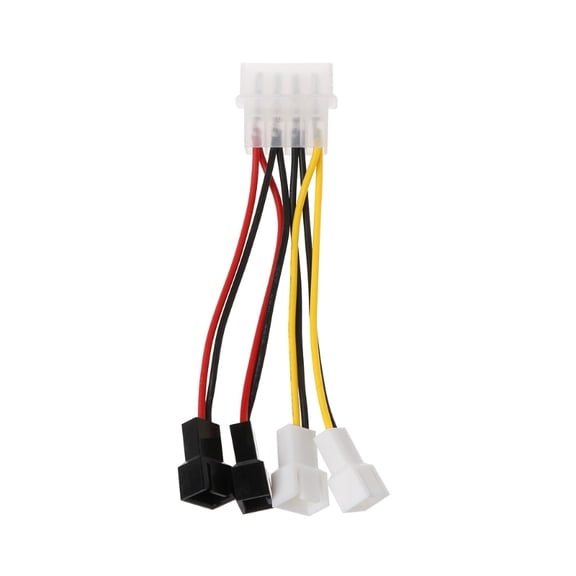 XISAOK 4 Pin Male IDE Molex to 3 Pin Power Splitter Adapter Cable Cooling Fan Cable