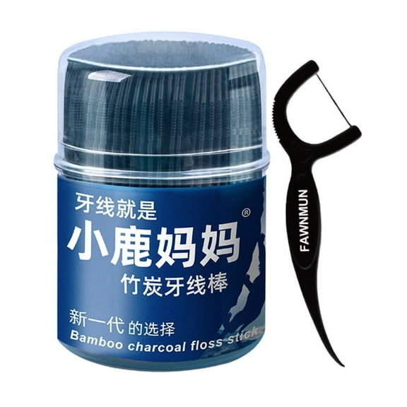 XISAOK 50pcs Dental Floss Flosser Picks Toothpicks with Thread Teeth Stick Tooth Cleaning Interdental Brush