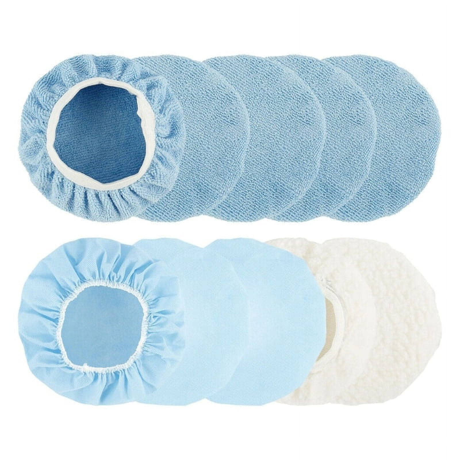 XISAOK 9'' to 10'' Microfiber Car Polisher Pads Waxing Polishing Bonnet ...