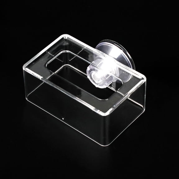 XISAOK Betta Feeding Ring Clear Acrylic Rectangle Floating Circle Reduce Food Waste