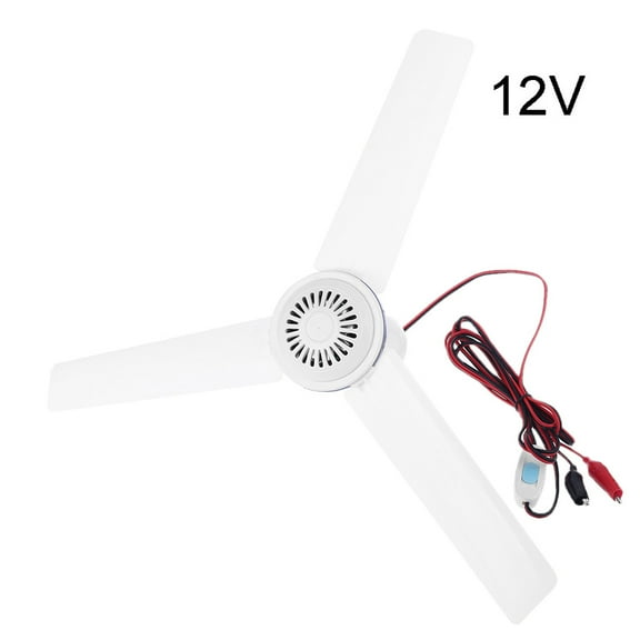 XISAOK Camping Tent Dorm Mute Fan Easy Installation Portable 3 Leaves Fan with Hook