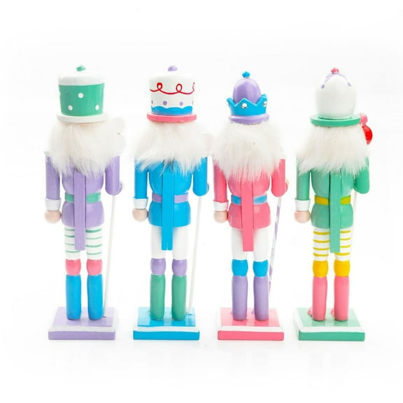 XISAOK Christmas Nutcracker Ornament Set, Traditional Wooden Painted Puppet Soldier