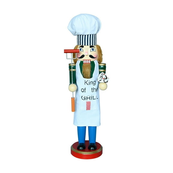 XISAOK Christmas Wood Chef Nutcracker Soldier Ornament Cooking Crafts Ornament