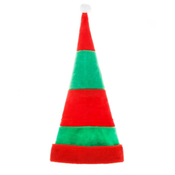 XISAOK Classic Long Christmas Hats Red & Green Striped Santa Elf Hat Unisex Xmas Decor