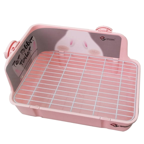 XISAOK Corner Litter Pan Cage Potty Trainer Litter Box for Rabbit Plastic Material
