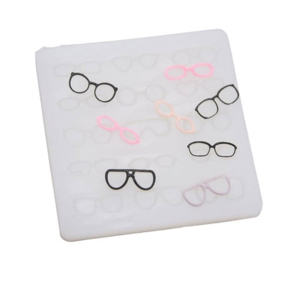 XISAOK DIY Pottery Clay Doll Face Eyeglass Frame Silicone Mold Durable Resin Moulds