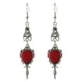 thumbnail image 1 of XISAOK Fashion Dangle Long Earrings with Red Faux Crystals Gifts for Halloween Party, 1 of 9