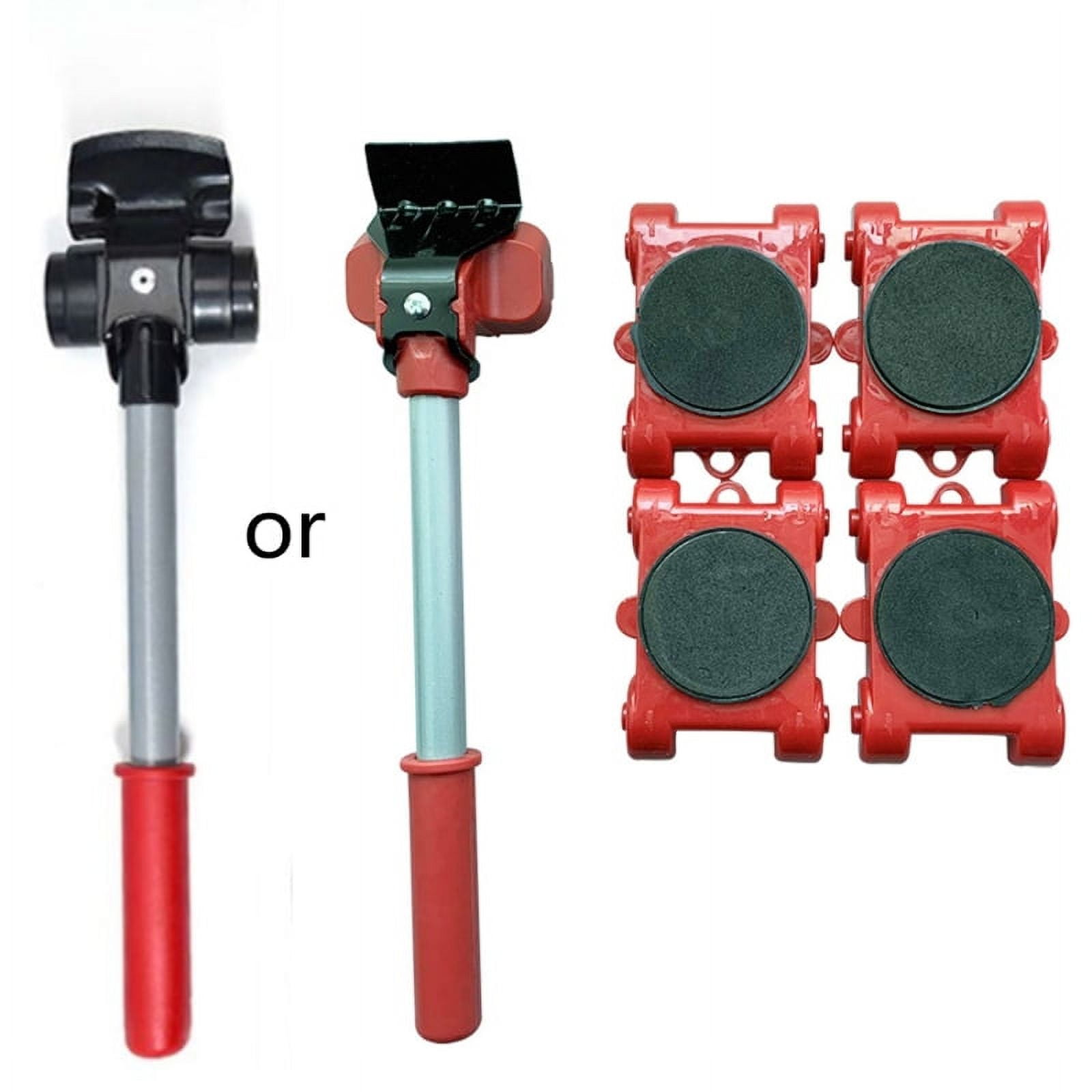 XISAOK Furniture Mover Tool Transport Lifter Heavy Stuffs Moving 4 Wheeled Roller with 1 Bar Set