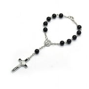 XISAOK Glass Beads Rosary for Cross Bracelet Jewelry Must-have for Catholicism Prayer