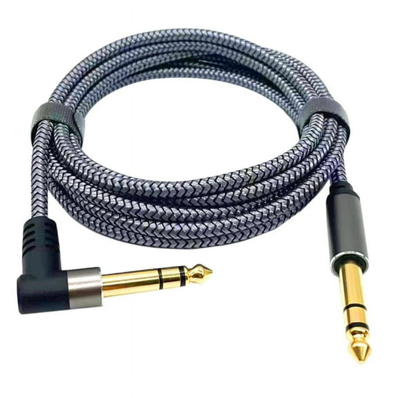 XISAOK Guitar Lead/Instrument Cable, 1m or 2m Profession Noiseless Gold Plated Guitar Bass Cable Cord 1/4" Straight to Straight