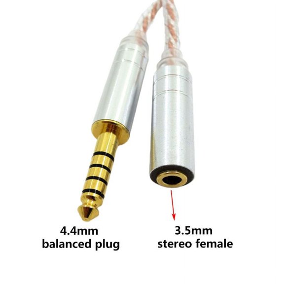 XISAOK HIFI Balance Audio Cable Male 2.5mm to 3.5mm 4.4mm Female Headphone Conversion Cable Line Metal Adapter Accessories