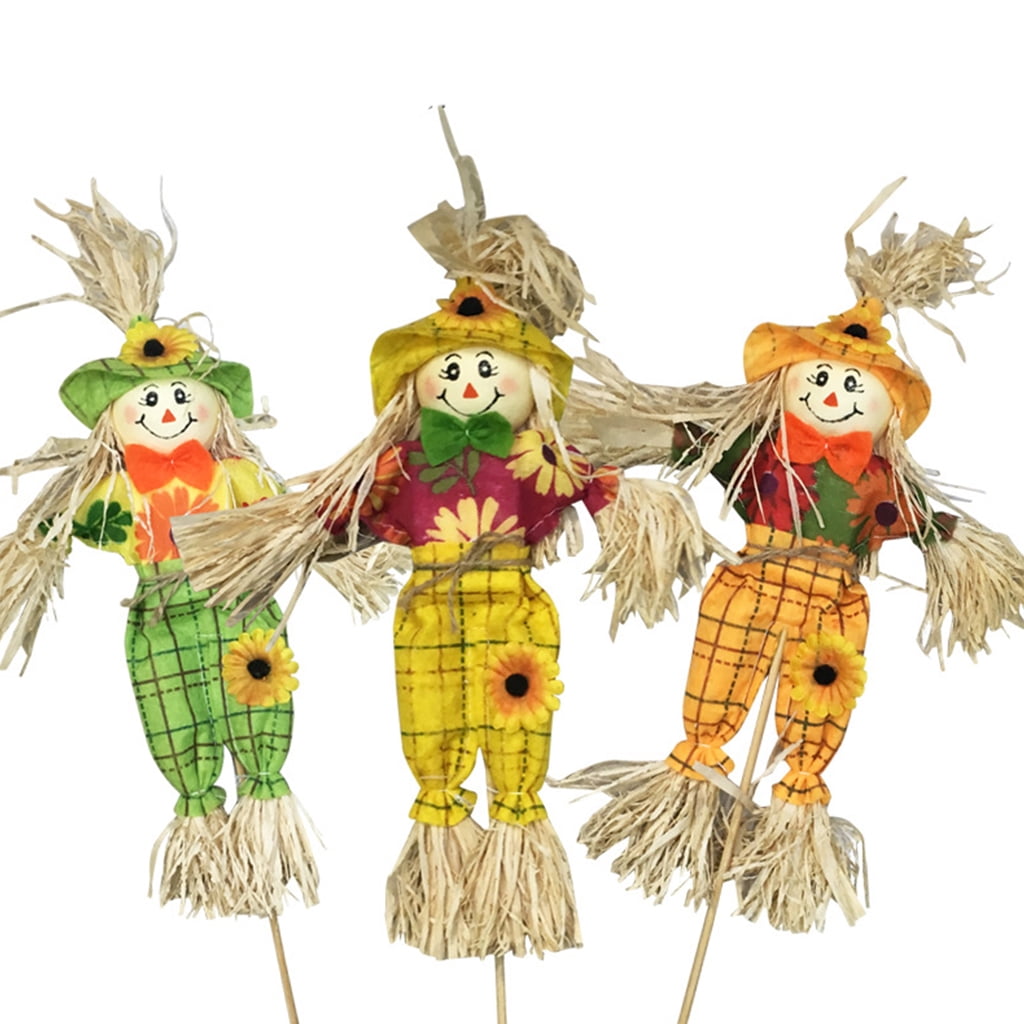 XISAOK Halloween Decoration Standing Scarecrow Decor Party Favors Scene Layout
