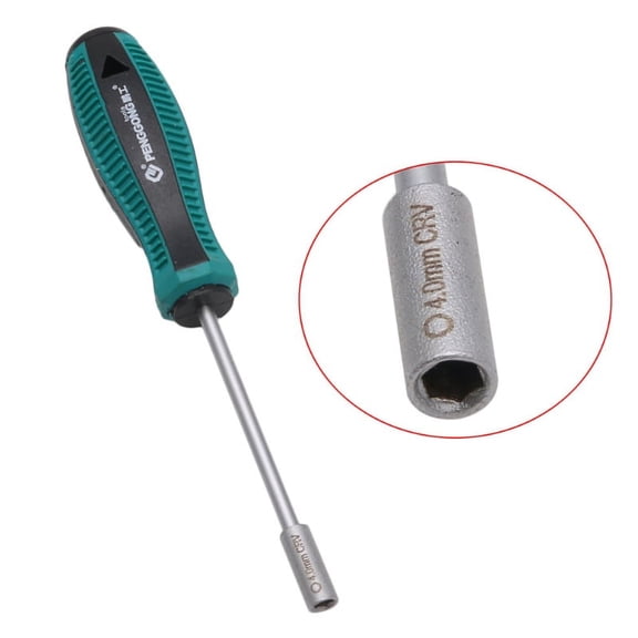 XISAOK Home Decoration Socket Driver Wrench Hex Nut Key Nutdriver Hand Tool 4mm Parts