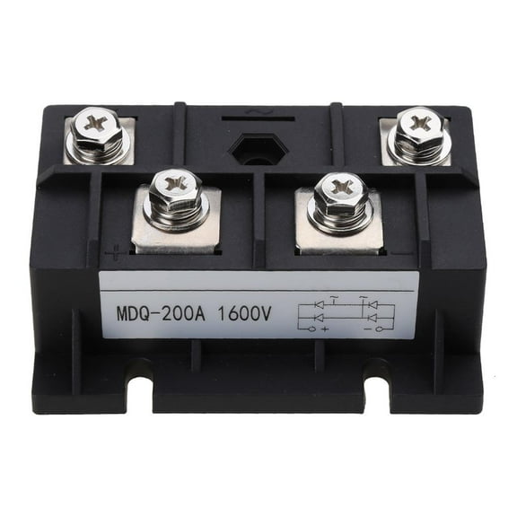 XISAOK MDQ Series Single Phase Bridge Modules MDQ200A 200A Amp 1600V 1-Phase Diode Rectifier Radiator Copper Base