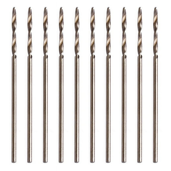 XISAOK Metal 10 pcs HSS High Speed Steel Mini Drill Bits for Drilling Holes Nonferrous