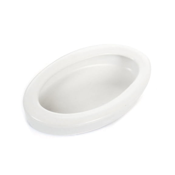XISAOK Mini Reptile Feeder for Lizard, Gecko etc, Oval Anti-escape Design White
