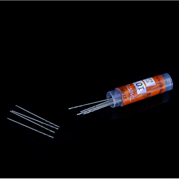 XISAOK Multifunction 10 Pcs Tiny Micro HSS 0.7mm Straight Shank Twist Drilling Bit