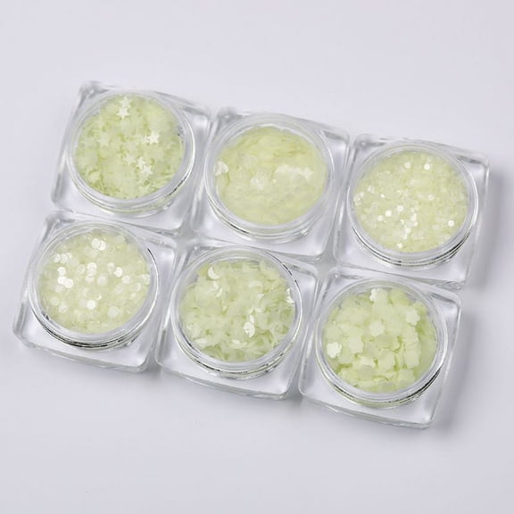 XISAOK Night Fluorescent Pigment Sequins Beauty Skin Care Summer Manicure Sequins