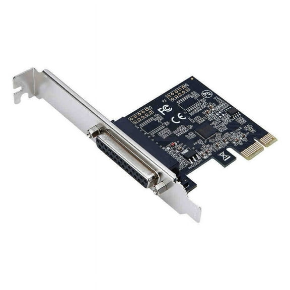 XISAOK Parallel Port DB25 25Pin PCIE Riser Card LPT Printer to PCI-E for Express Cards Converter Adapter AX99100