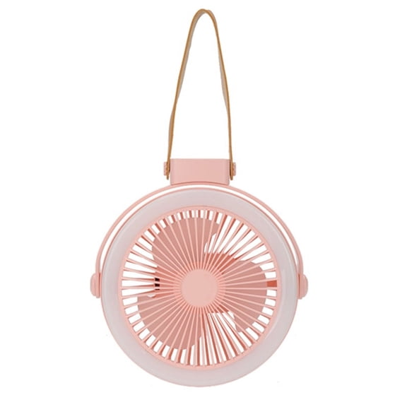 XISAOK Portable Hanging Fan 7 inch Rechargeable Ceiling Fan with LED Lamp for Dormitory