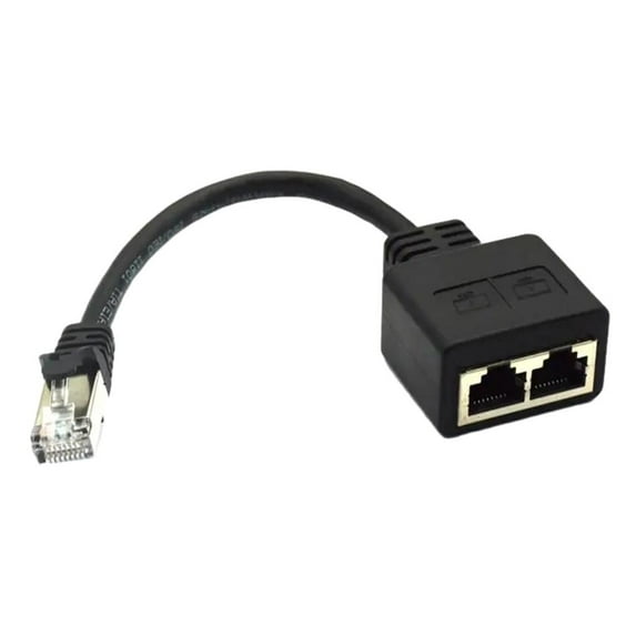 XISAOK RJ45 Ethernet Cable Splitter Networks Adapter Cord Ethernet Splitter 1 to 2 Cable for LAN Ethernet Connector Wire