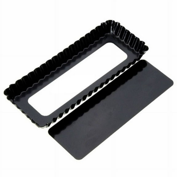 XISAOK Rectangle Fluted Pie Tart Pan Mold Baking Removable Bottom Nonstick Quiche Tool