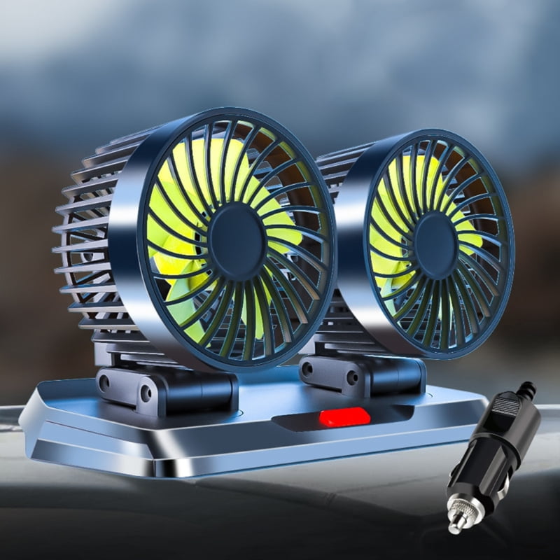 XISAOK Rotatable Backseat Car Fan Cooling Air Fan Adjustable Spped