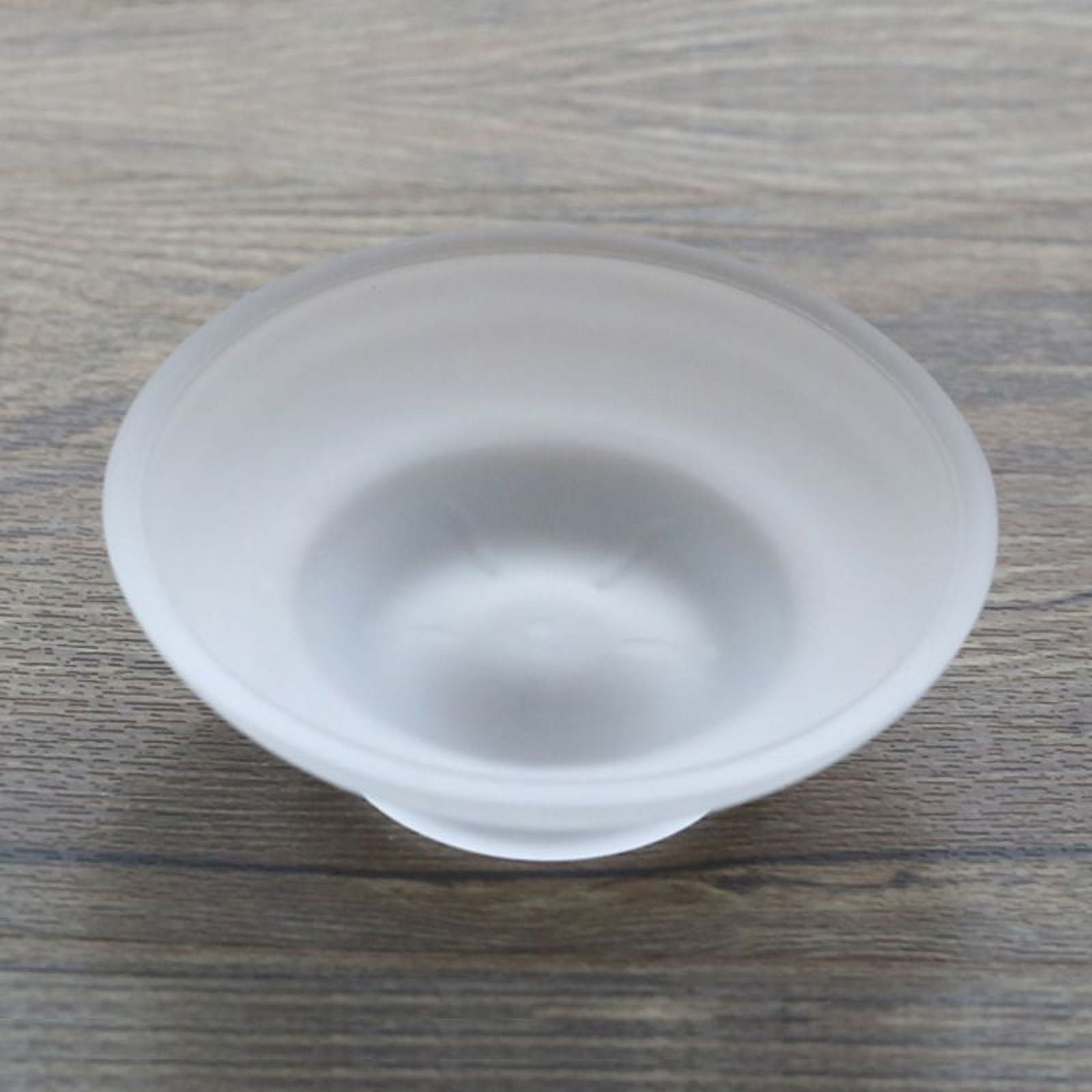 XISAOK Round Glass Soap Box Bathroom Soap Holder Clear Soap Dish ...
