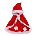 thumbnail image 1 of XISAOK Stylish Pet Christmas Costume Cape with Adjustable Chin Strap Rope Easy to Wear, 1 of 11