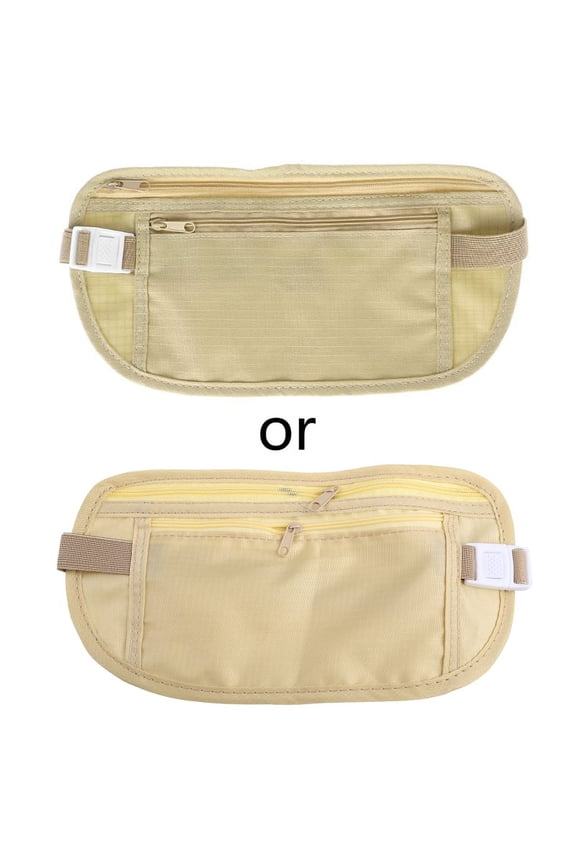 Travel Pouch Hidden Wallet Passport Money Waist Belt Bag Slim Secret Security