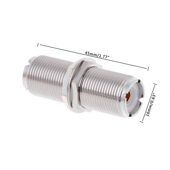 XISAOK UHF SO239 Female To Female Jack Nut Bulkhead Panel Mount Adapter Connector Strai
