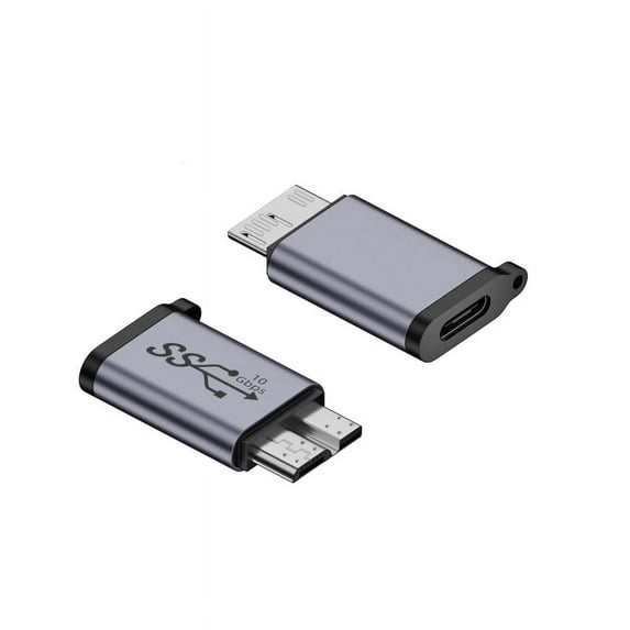 XISAOK USB 3.0 Type C Female to MicroB Male Adapter Type C USB 3.0 Male to MicroB Adapter Connector for Hard Disk Phone