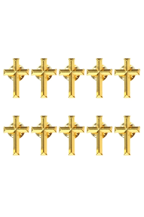 Unique Cross Brooch Pin Clothing Jewelry Accessories Eye Catching Corsage Pins