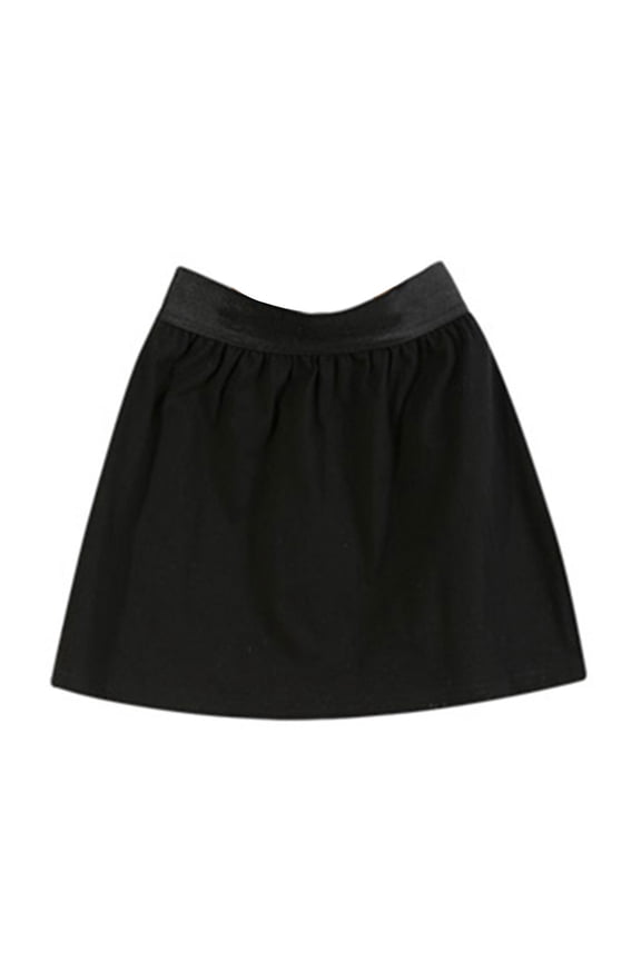 Women A-Line Shirt Extender Side Split Flare Hem Layering Top Sweep Elastic Waist Slip Skirt Half-Length Underskirt