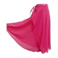 thumbnail image 1 of XISAOK Women Asymmetric Dance Skirts Chiffon Ballet Wrap Skirt Skate Over Scarf Skirts, 1 of 20
