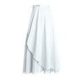 thumbnail image 1 of XISAOK Women Asymmetric Dance Skirts Chiffon Ballet Wrap Skirt Skate Over Scarf Skirts, 1 of 20