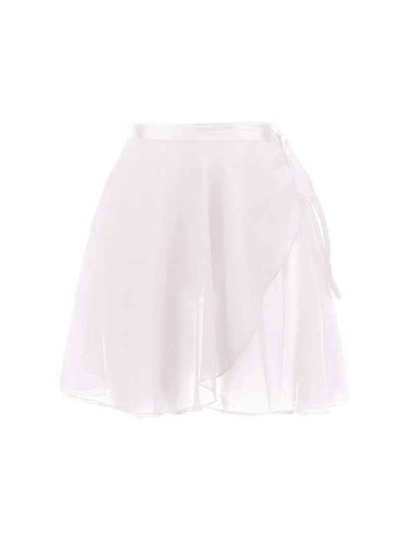Women Ballet Wrap Skirts Girls Chiffon Wrap Dance Skirt Asymmetric Skirt
