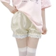 thumbnail image 1 of XISAOK Women Girls Silky Satin Lolita Bloomers Ruffles Lace Trim Maid Loose Pumpkin Pants Solid Color Gothic Security Shorts, 1 of 17