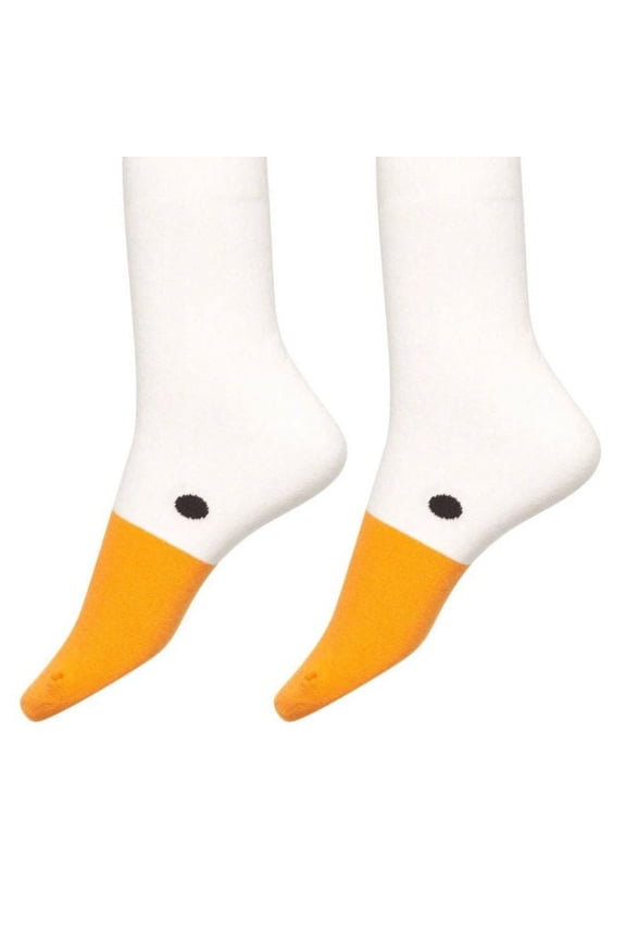Womens Funny Goose Game Crew Socks Untitled Animal Novely Puppets Cotton Hosiery